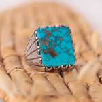 انگشتر فیروزه شجری مردانه کد 449