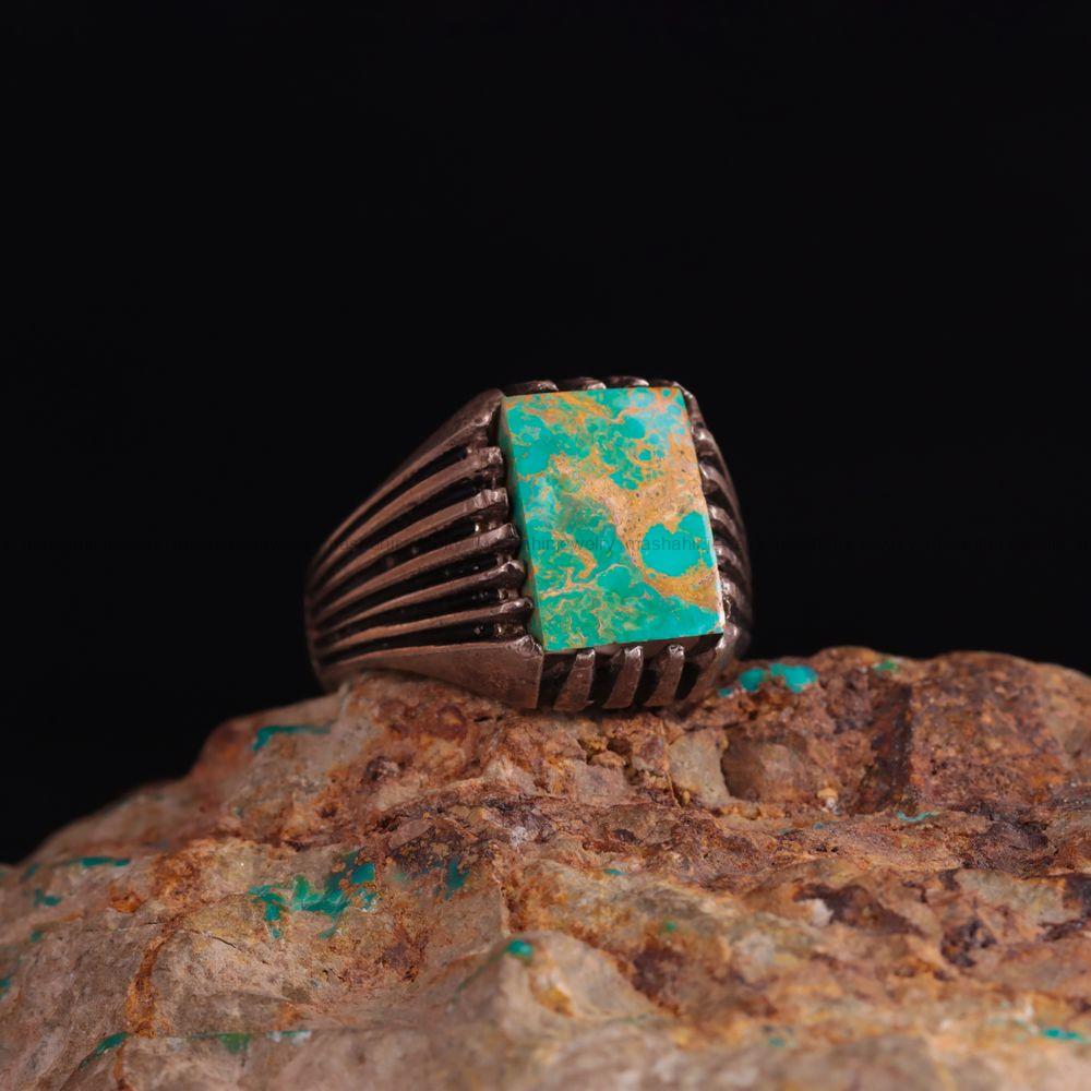 Shajari turquoise ring for men
