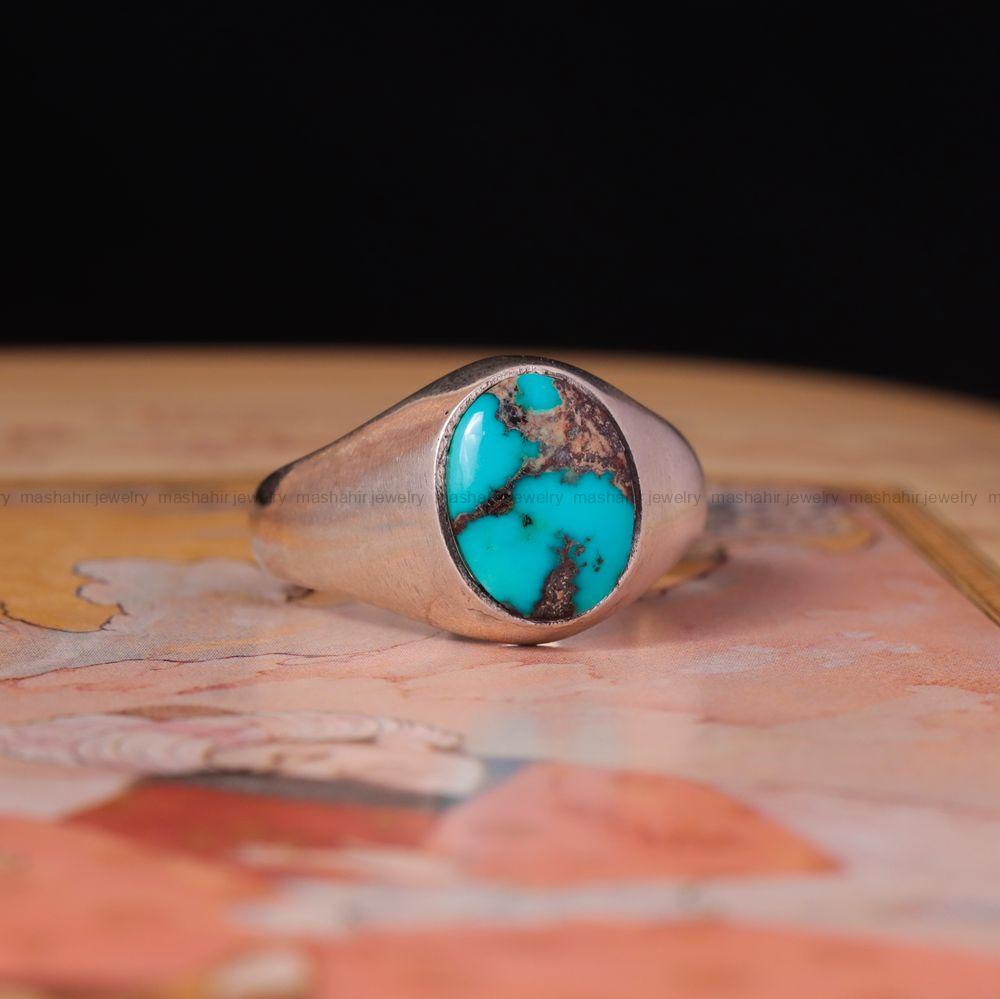 انگشتر فیروزه شجری مردانه کد 3005