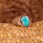 انگشتر فیروزه شجری مردانه کد 3007