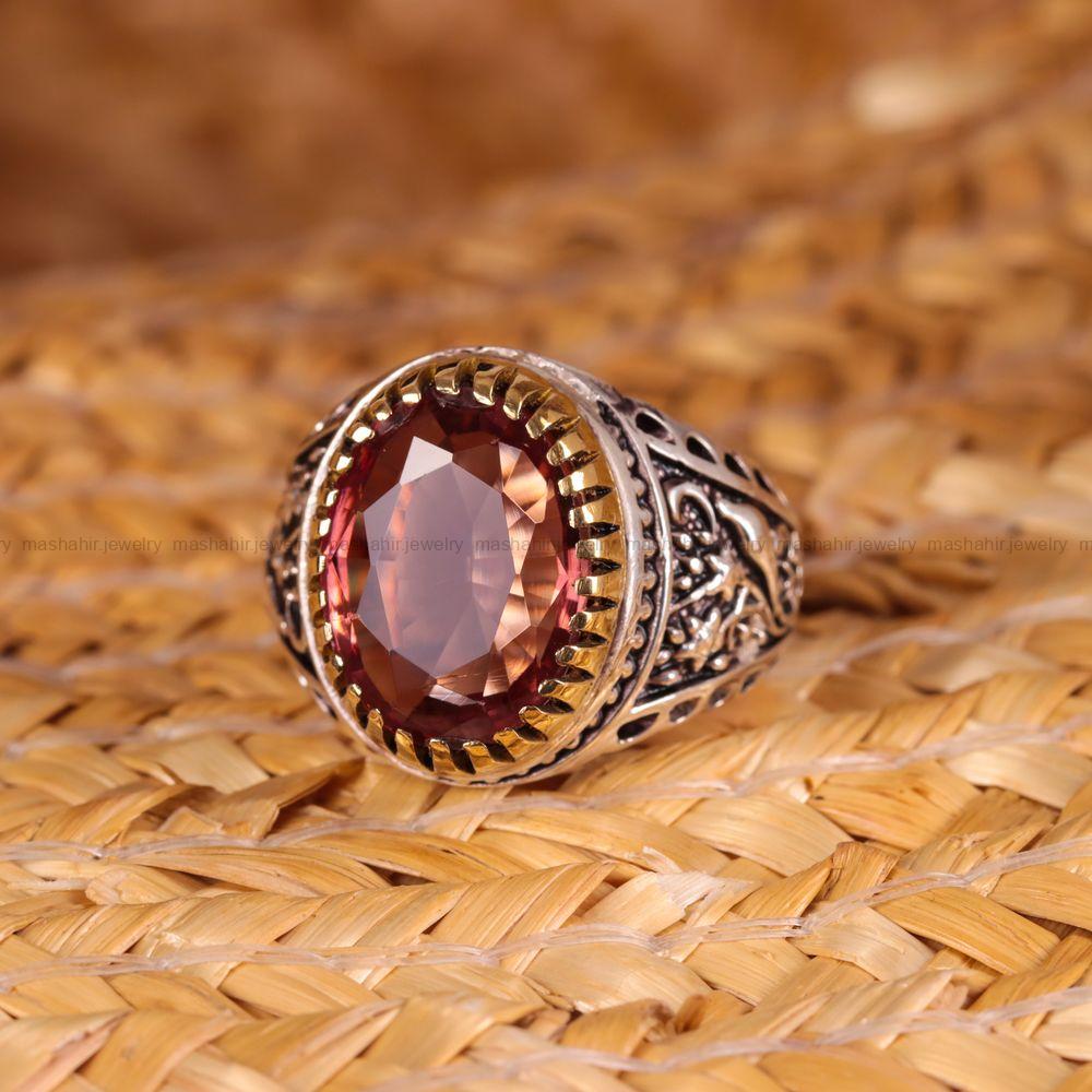 انگشتر الکساندریت مردانه کد 3010
