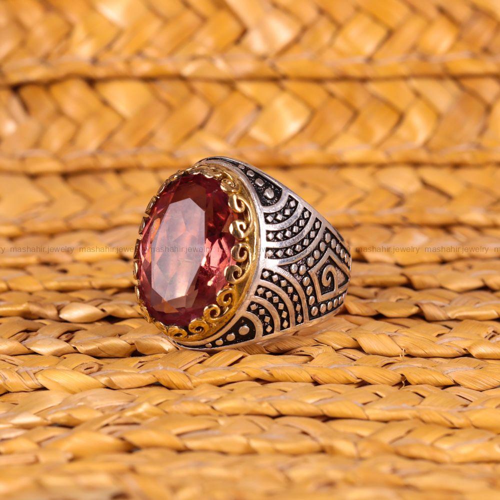 انگشتر الکساندریت مردانه کد 3018