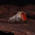 انگشتر عقیق یمن مردانه کد 3044