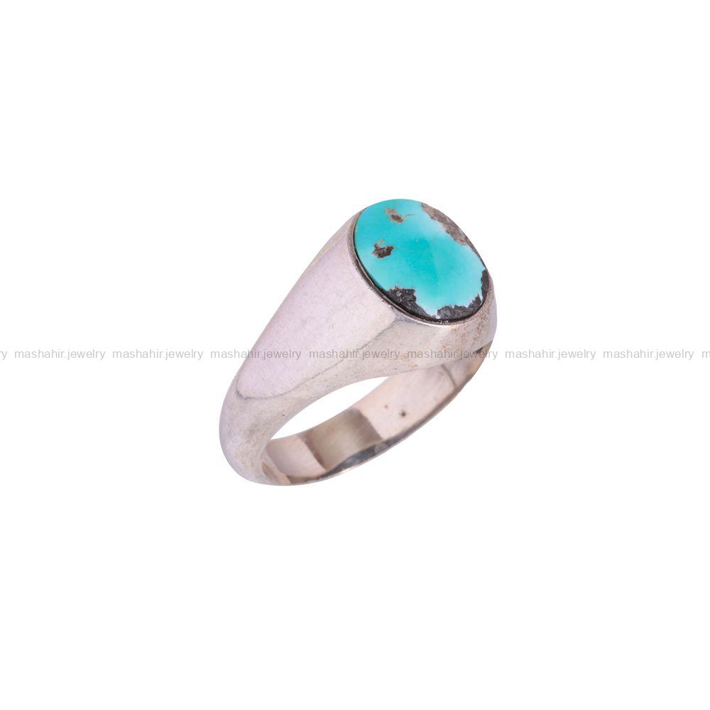 انگشتر فیروزه شجری مردانه کد 3007