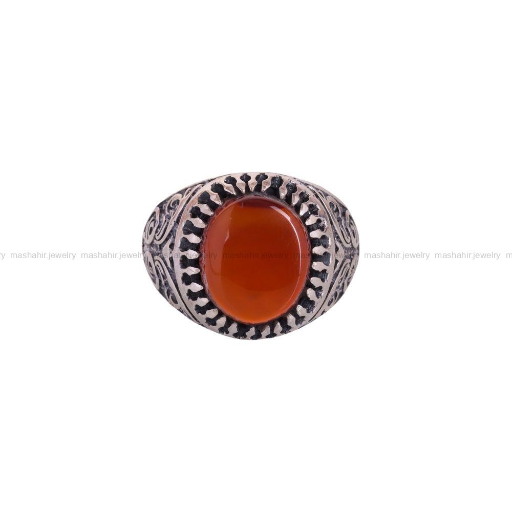 انگشتر عقیق یمن مردانه کد 3036