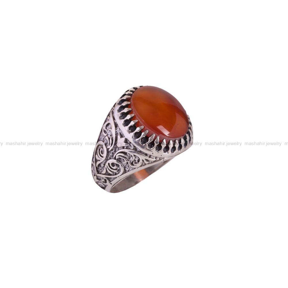 انگشتر عقیق یمن مردانه کد 3038