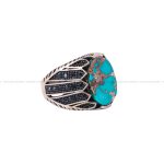 انگشتر فیروزه شجری مردانه کد 3129