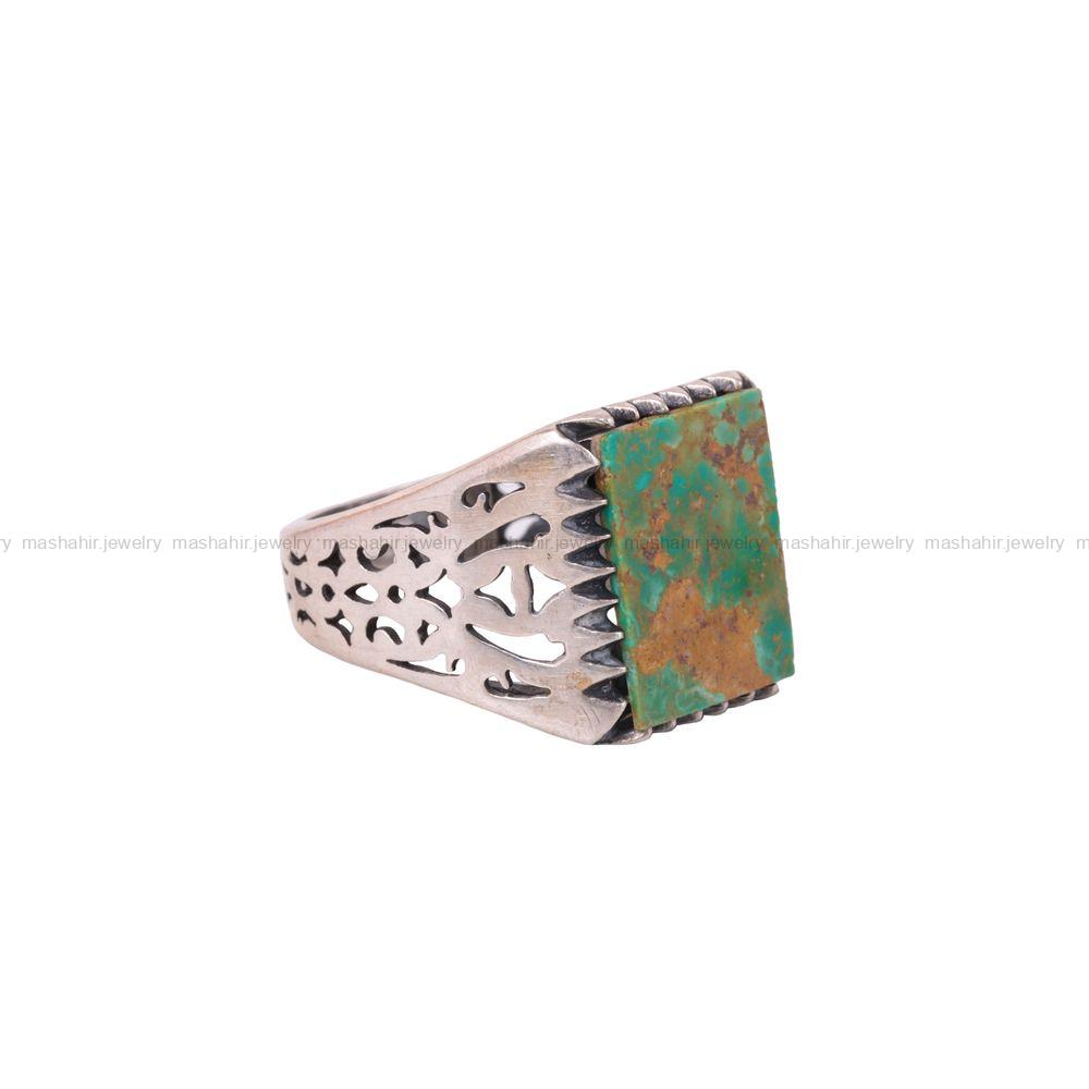 انگشتر فیروزه شجری مردانه کد 3131