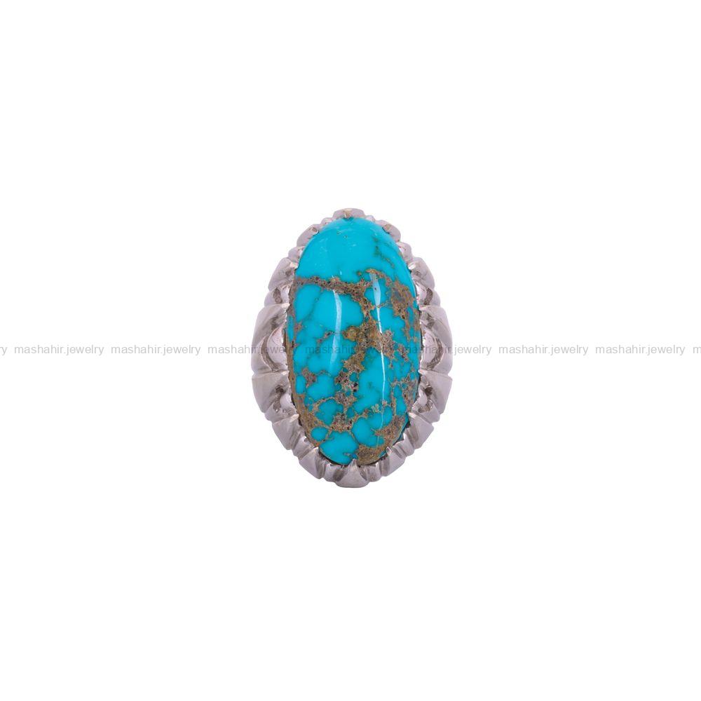 انگشتر فیروزه شجری مردانه کد 3058
