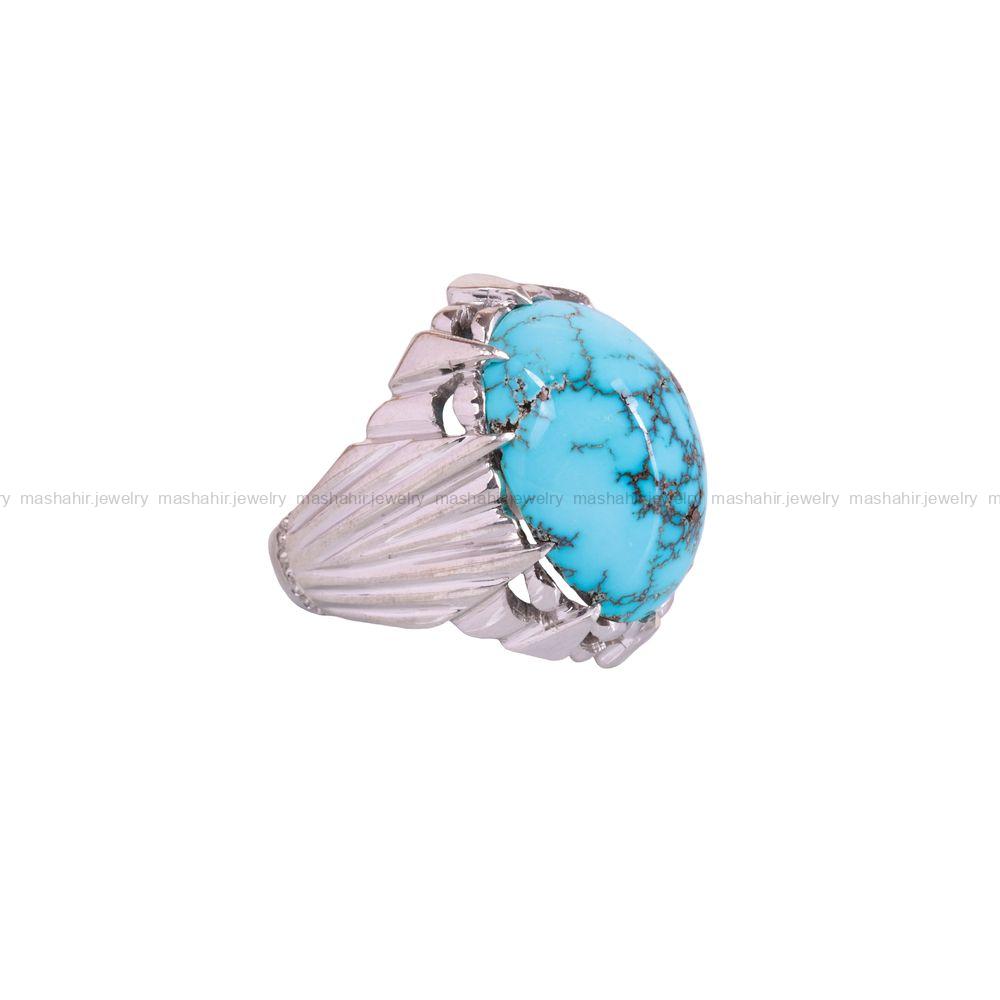 انگشتر فیروزه شجری مردانه کد 3062