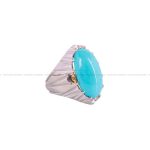 انگشتر فیروزه عجمی مردانه کد 3085