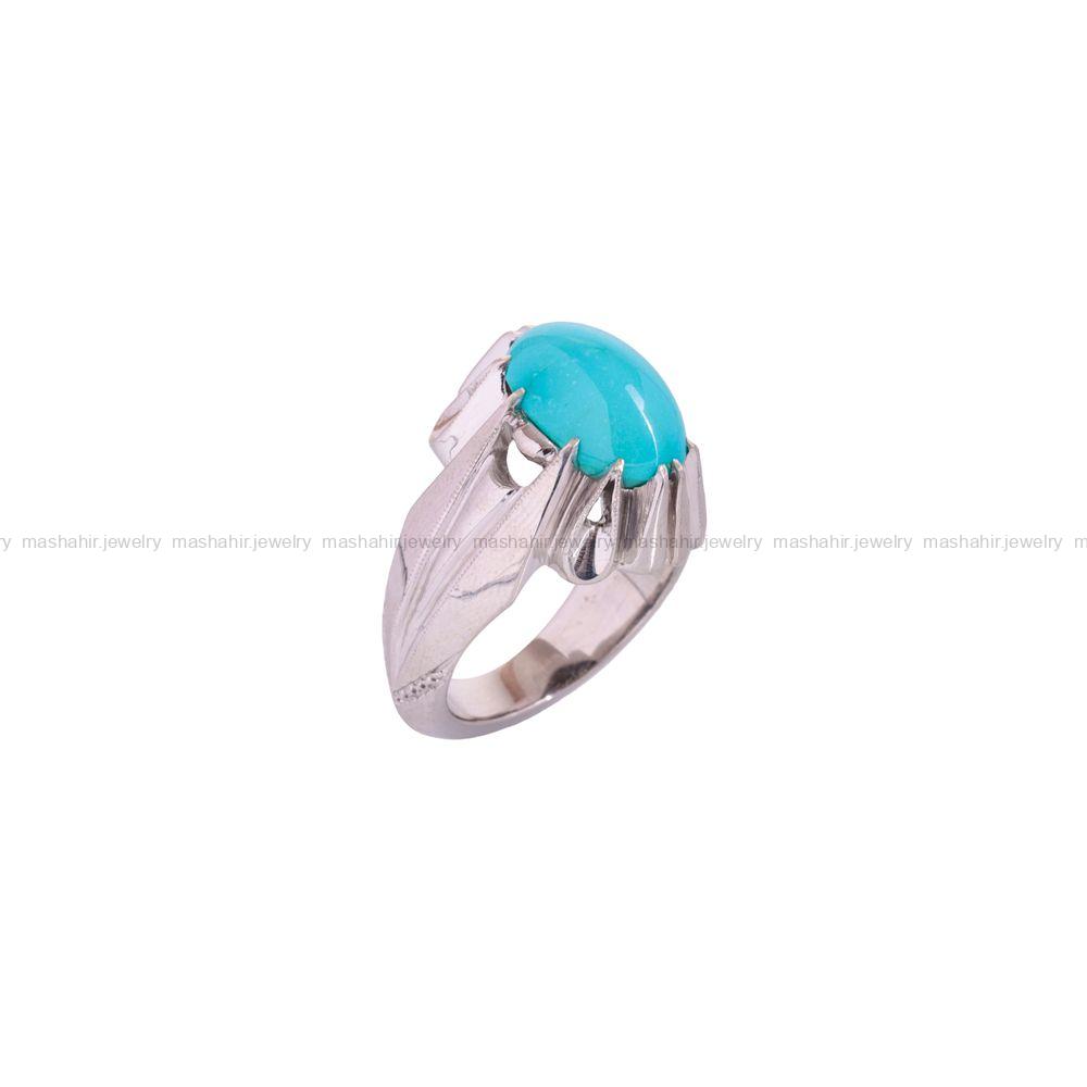 انگشتر فیروزه عجمی مردانه کد 3088
