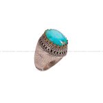 انگشتر فیروزه شجری مردانه کد 3193