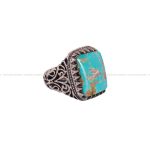 انگشتر فیروزه شجری مردانه کد 3207