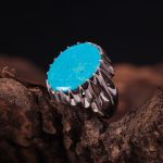 انگشتر فیروزه شجری مردانه کد 3066