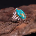 انگشتر فیروزه شجری مردانه کد 3068