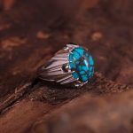 انگشتر فیروزه شجری مردانه کد 3072