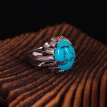 انگشتر فیروزه شجری مردانه کد 3077