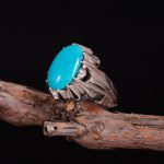 انگشتر فیروزه عجمی مردانه کد 3086