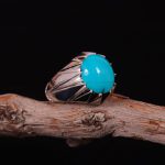 انگشتر فیروزه عجمی مردانه کد 3089