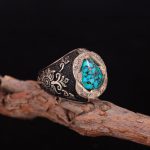 انگشتر فیروزه شجری مردانه کد 3162