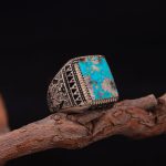 انگشتر فیروزه شجری مردانه کد 3164