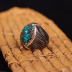 انگشتر فیروزه شجری مردانه کد 3167