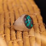 انگشتر فیروزه شجری مردانه کد 3176