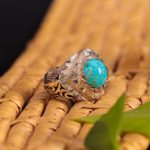 انگشتر فیروزه شجری مردانه کد 3188