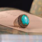 انگشتر فیروزه شجری مردانه کد 3193