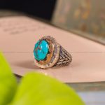 انگشتر فیروزه شجری مردانه کد 3198