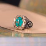 انگشتر فیروزه شجری مردانه کد 3208