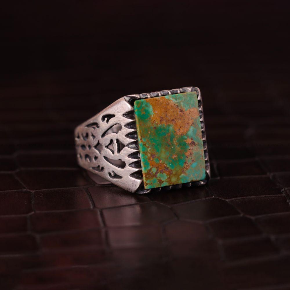 انگشتر فیروزه شجری مردانه کد 3131