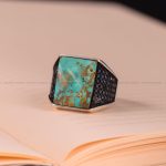 انگشتر فیروزه شجری مردانه کد 3147