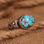 انگشتر فیروزه شجری مردانه کد 3319