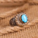 انگشتر فیروزه شجری مردانه کد 3320