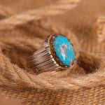 انگشتر فیروزه شجری مردانه کد 3322