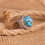 انگشتر فیروزه شجری مردانه کد 3326