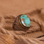 انگشتر فیروزه شجری مردانه کد 3331