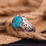 انگشتر فیروزه شجری مردانه کد 3335