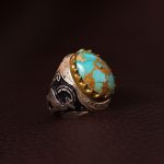 انگشتر فیروزه شجری مردانه کد 3343