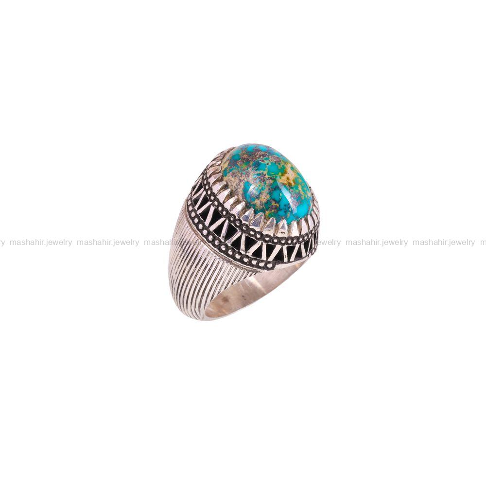 انگشتر فیروزه شجری مردانه کد 3301