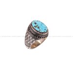 انگشتر فیروزه شجری مردانه کد 3350