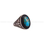 انگشتر فیروزه شجری مردانه کد 3243