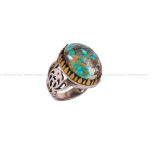 انگشتر فیروزه شجری مردانه کد 3260