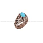 انگشتر فیروزه عجمی مردانه کد 3267