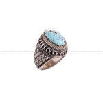 انگشتر فیروزه شجری مردانه کد 3280
