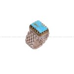 انگشتر فیروزه شجری مردانه کد 3282