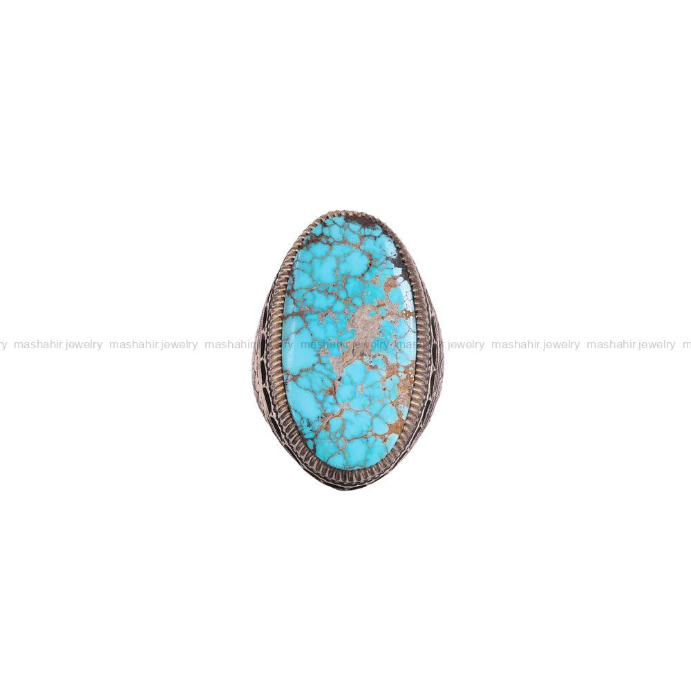 انگشتر فیروزه شجری مردانه کد 3226