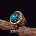 انگشتر فیروزه شجری مردانه کد 3240